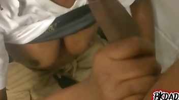 Busty Stud/Dyke Swallows Cum