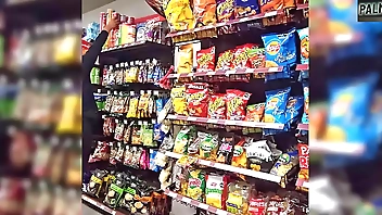 I was waiting for my boyfriend at the store, but a stranger convinced me to record a video. I hope my boyfriend doesn't find out that I have someone else's cum in my pussy because the condom broke!