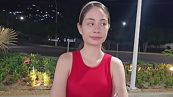 Beautiful girl left standing on the street and I offer my help to take her home. She paid me in a very delicious way