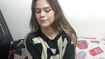 My shy stepsister loses her dildo and asks me to fuck her and cum inside.