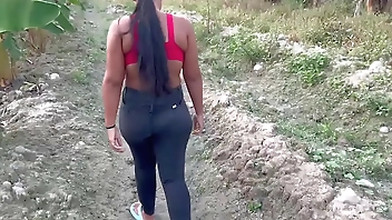 peasant looking for flowers for her garden is fucked in the forest by one of the estate's janitors