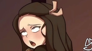 Tanjiro crowds at Nezuko