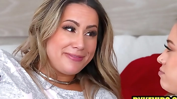 Teen step daughter strap on fucked by step mom and step aunt