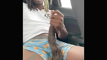 Public parking Solo Masturbation