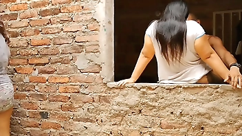 Perverted stepfather fucks his stepdaughter's ass while his wife does the laundry