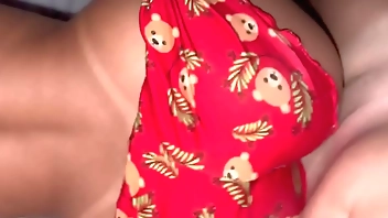 Cock-hungry wife goes to bed with short shorts to tease her husband