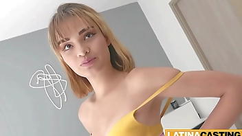 Skinny Amateur 18yo Colombian Cutie Stretched in Fake Model Casting