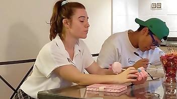 Teenager teaches her Classmate What her Step Dad taught her