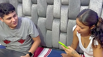 I fuck my shy stepsister hard and I show her that I'm not gay, I end up cumming in her ass part 1