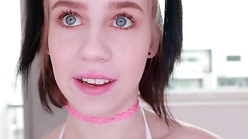 REMI JONES 18 YO Cutie POV NO HANDS Finish Cum Swallow Blowjob - WOW! A