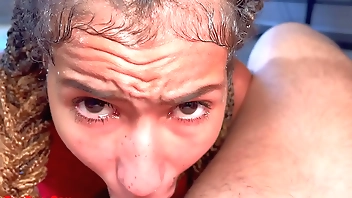 18 Year Old Ebony Amateur Brooklyn Rough Blowjob & Eats Ass