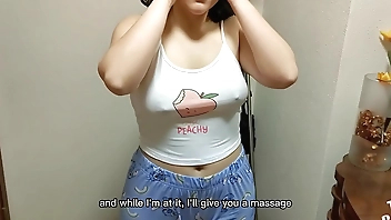 Thick ass neighbor gets an all-inclusive massage