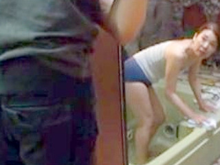 Nippon beauty gets her throat fucked in Tokyo XXX bathroom