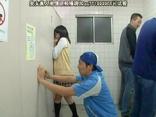 Porn starlet from Tokyo fucks the dick of toilet cleaning guy in Nippon