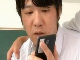 Nippon schoolboy blackmail Ai Miyazaki's secret porn life for sex.